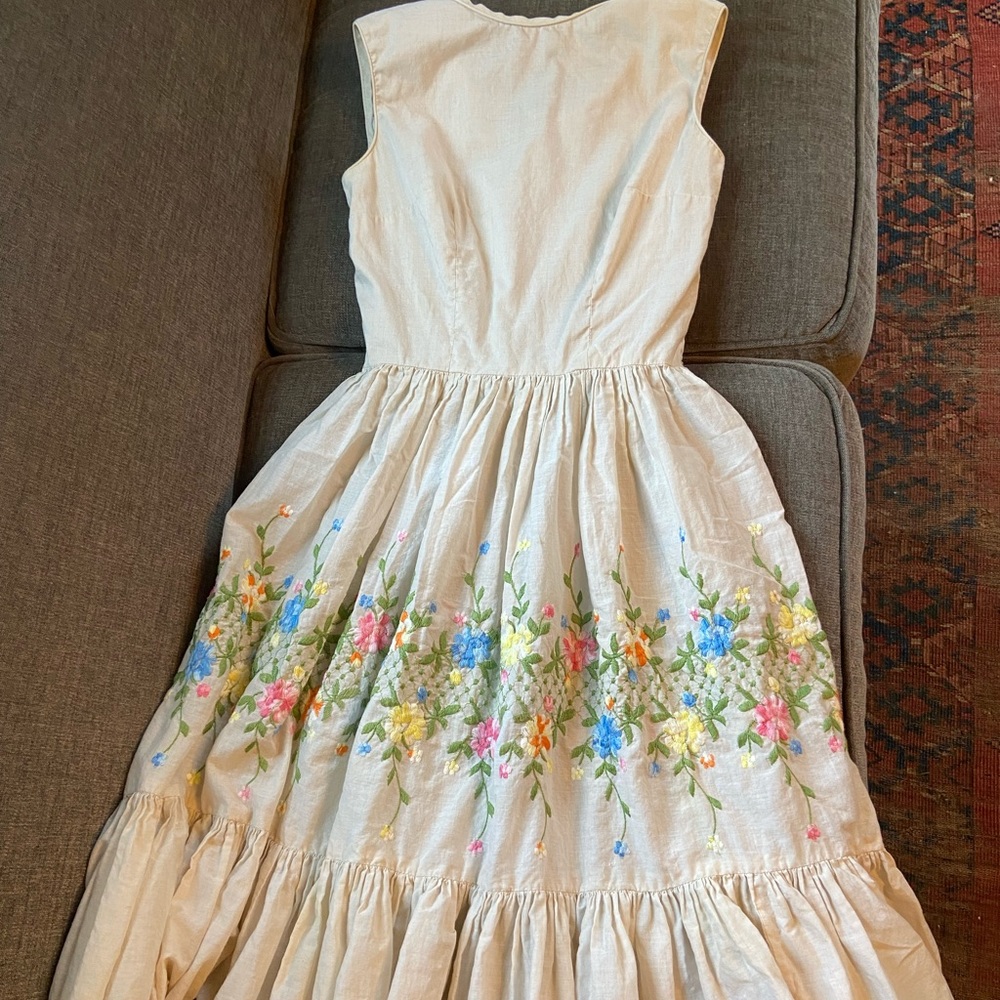 Vintage 1950s cotton dress xs